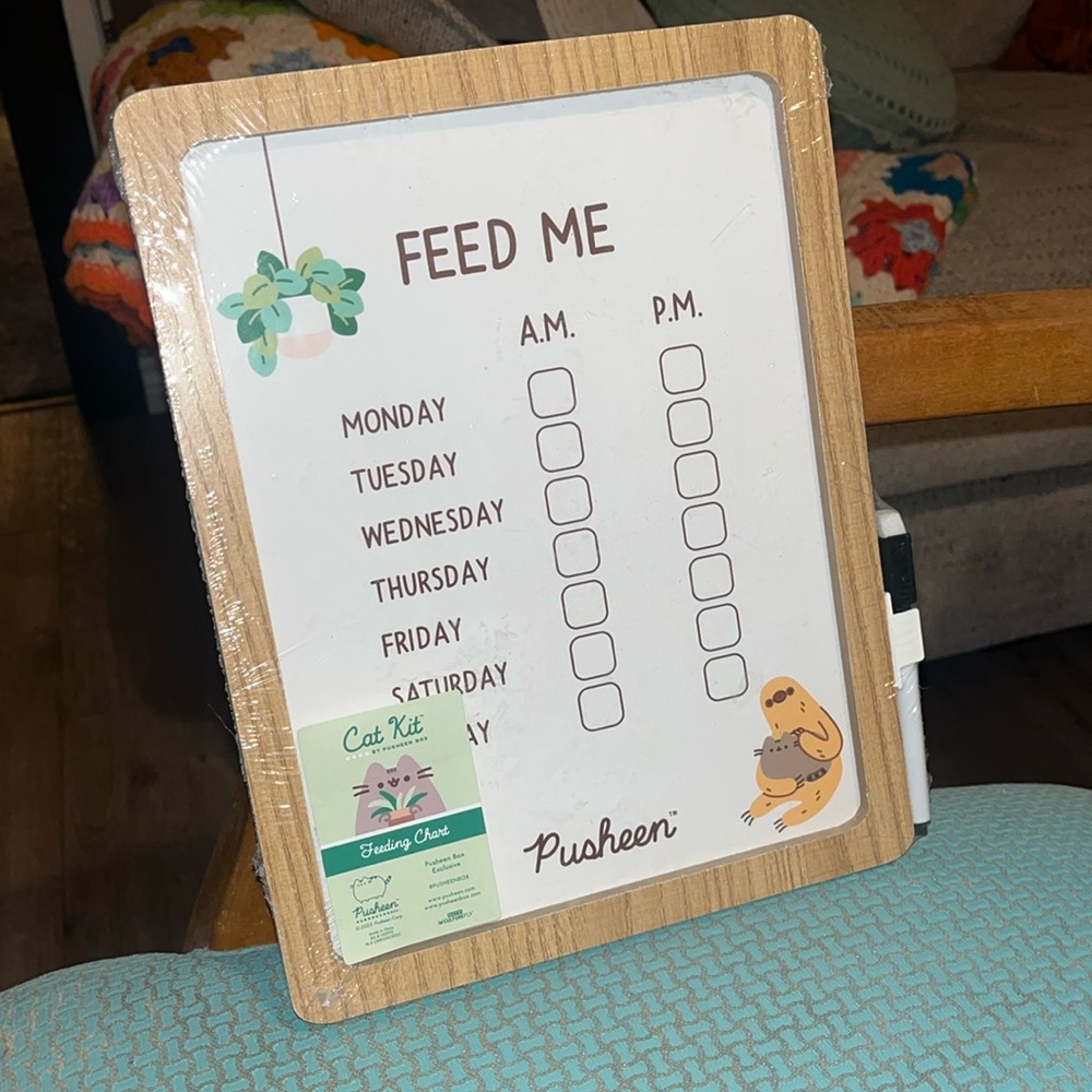 Pusheen Cat Feeding Chart *unopened* NWT